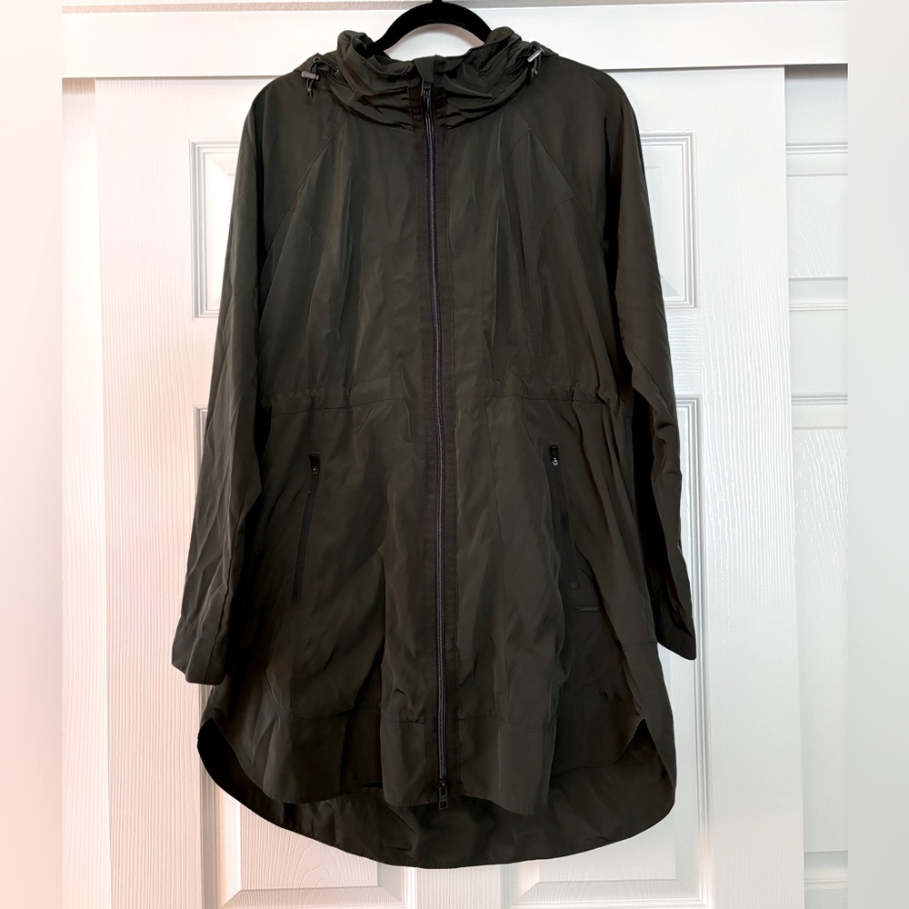 Athleta Olive Green Silky Long Jacket
